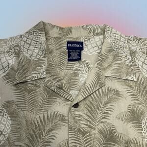 PURITAN Women’s 3XL Tan Pineapple Hawaiian Shirt